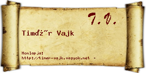 Timár Vajk névjegykártya